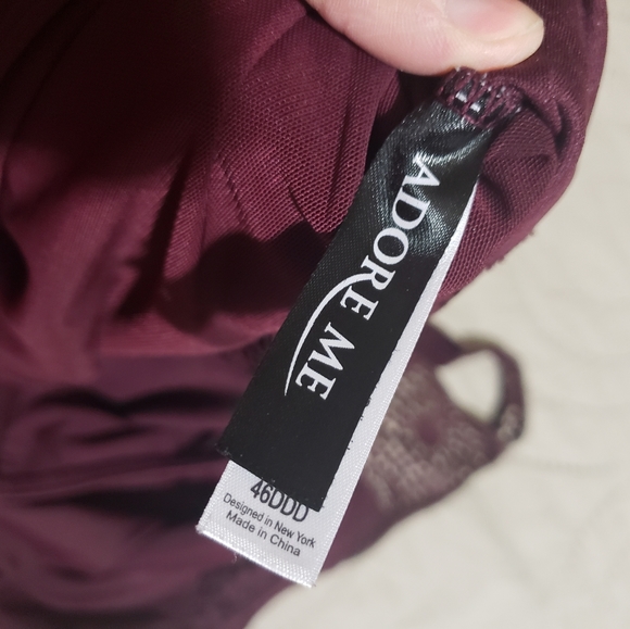 Wine colored Adore Me one piece Bathing suit - Picture 7 of 8